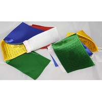 Tibetan, Cotton, Good Quality Horizontal, Door Prayer Flags (1 packet have 10 individual flags) - XX Small Size Tibetan, Cotton, Good Quality Horizontal, Door Prayer Flags (1 packet have 10 individual flags) - XX Small Size