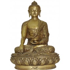 MEDECINE BUDDHA -  Best quality statue hand work in Nepal by Master Artist. Shiny Yellow (Golden) Color - XX Large Size