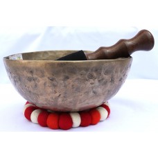 G (SOL) - Musical, Healing, Therapeutic, Handmade Jambati Real Antique Singing Bowl (Normal Antique)