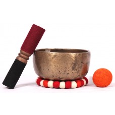 Geomagnetic Field - Planetary, Healing, Therapeutic, Handmade Thadobati Real Antique Singing Bowl (Medium Antique)