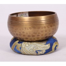 Earthday - Brass, Plain Hammered, Mantra Carved, Cast Moulded Singing Bowl - Extra Extra Small Size