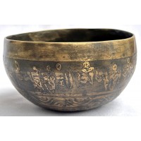 Solfeggio UT - Healing, Therapeutic, Handmade, Nerabati, Etching, Carving (Om Wheel of Life / Shree Yantra Nine Interlocking Triangels), Singing Bowl - Extra Small Size Solfeggio UT - Healing, Therapeutic, Handmade, Nerabati, Etching, Carving (Om Wheel of Life / Shree Yantra Nine Interlocking Triangels), Singing Bowl - Extra Small Size