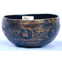 Alpha Waves - Planetary, Therapeutic, Handmade, Nerabati, Etching, Carving (Conch Shell / Buddha's Eyes), Singing Bowl - Mini (XX Small) Size Alpha Waves - Planetary, Therapeutic, Handmade, Nerabati, Etching, Carving (Conch Shell / Buddha's Eyes), Singing Bowl - Mini (XX Small) Size