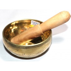 NIBIRU - Therapeutic, Healing, Handmade Nerabati Golden 'Shiny Dark' Singing bowl - Mini (XX Small) Size