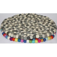 KNOTTED FELT CUSHION FOR SINGING BOWLS, to get best sound and Safety for any kinds of Singing Bowls, Meditation Cushion, Kitchen table Cushion (natural color) - XX Large Size