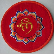 Circle with EMBROIDERY (Pad Professional) Pillow (Cushion) to keep Singing Bowls Safely - Extra Large Size