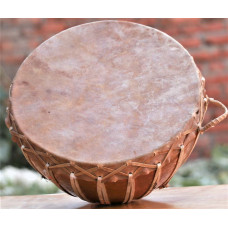 Nepali Culture Musical Instrument Damaha and Tyamko, Copper metal used, Medium Size - Damaha (32*25 cm, 12.5*9.8 inch) Tyamko (14.5*21.5 cm, 5.7*8.4 inch) 