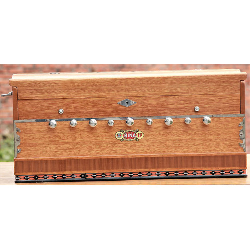 Harmonium tuned on 440 hz - Nepali/Indian Musical Instrument, Non folding system with Coupler, Medium Size - (60*26*29 cm, 23.6*10.2*11.4 inch app)