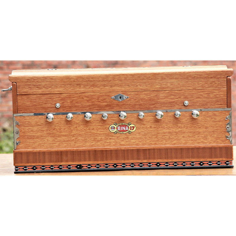 Harmonium tuned on 440 hz - Nepali/Indian Musical Instrument, Non folding system with Coupler, Medium Size - (60*26*29 cm, 23.6*10.2*11.4 inch app)