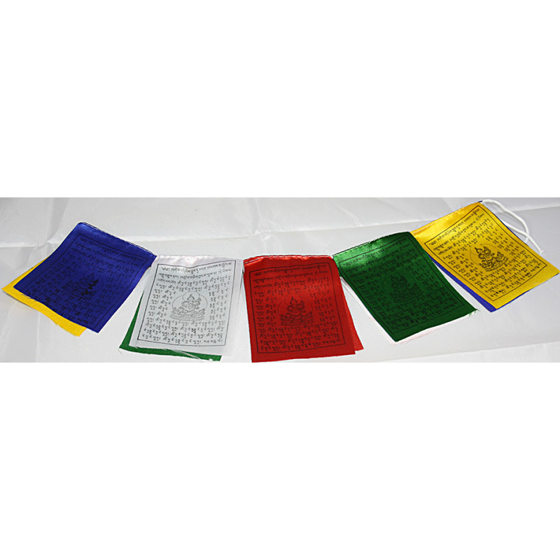 Tibetan, Cotton,Good Quality Horizontal, Door Prayer Flags (1 packet have 10 individual flags) - Small Size