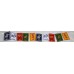 Tibetan, Hard Velvet, Best Quality, Horizontal, Door Prayer Flags (1 packet have 10 individual flags) - X Small Size