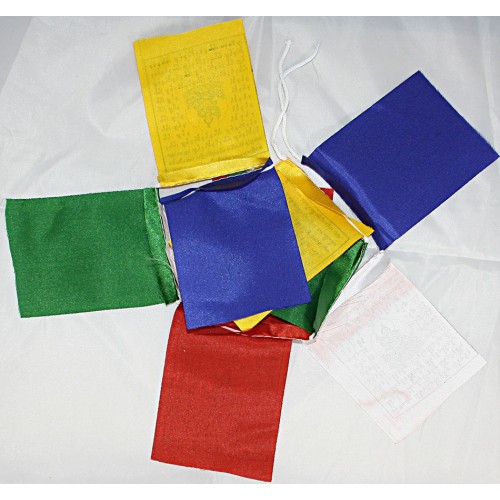 Tibetan, Polister, Cheapest, Horizontal, Door Prayer Flags (1 packet have 10 individual flags) - XX Small Size