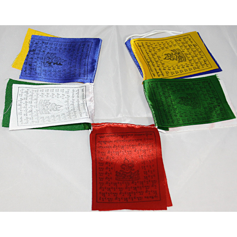 Tibetan, Polister, Cheapest, Horizontal, Door Prayer Flags (1 packet have 10 individual flags) - X Small Size