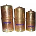 COPPER WATER FILTER WITH PURE CERAMIC CANDLES, Hand work in Nepal, murky/dirty water best purifier to neutralize from all chemicals, virus, bacteria - Small Size