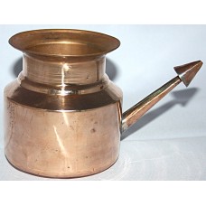 JAL NETI (pure copper) - Ayurvedic, yogic method to clean nose and mentain nasal hygen, to let vital energies flow from feet to head, to cure sinuses, face glowing treatment pot Jalneti - Small size