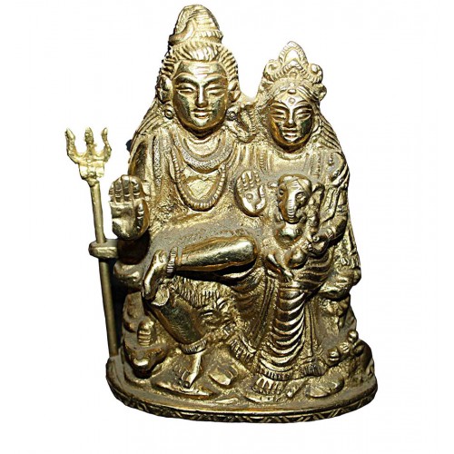 SHIVA, PARBATI, GANESH (SHIVA'S Family),  Statue Hans worked in nepal - Small Size