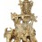 KRISHNA (Standing Krishna With Cow and  Flute), Best quality statue hand work in Nepal by Master Artist. Shiny Yellow (Golden) Color - Extra Small Size
