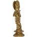 KRISHNA (Standing Krishna With Flute), Best quality statue hand work in Nepal by Master Artist. Shiny Yellow (Golden) Color - Extra Small Size