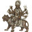 Durga (Devi/Shakti) - Principal form of the Goddess, also known as Devi and Shakti. Best quality statue hand work in Nepal Silver and Brown Mixed Color - Medium Size