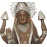 Lakshmi (Mahalakshmi) - The goddess of wealth, Super Fine Statue hand worked in Nepal, Silver and Brown Mix color - Medium Size