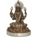 Lakshmi (Mahalakshmi) - The goddess of wealth, Super Fine Statue hand worked in Nepal, Silver and Brown Mix color - Medium Size