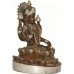 Lakshmi (Mahalakshmi) - The goddess of wealth, Super Fine Statue hand worked in Nepal, Silver and Brown Mix color - Medium Size