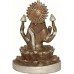 Lakshmi (Mahalakshmi) - The goddess of wealth, Super Fine Statue hand worked in Nepal, Silver and Brown Mix color - Medium Size