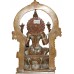 Lakshmi (Mahalakshmi) - The goddess of wealth, Super Fine Statue hand worked in Nepal, Silver and Brown Mix color - Large Size