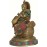 SARASHOWTI with stone and green metal, Best quality statue hand work in Nepal by Master Artist. Green, Red, Blue and Dim Yellow Mixed Color - Medium Size
