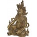 Kuber(Kubera), The Lord of wealth, hand worked in Nepal, Dim Yellow color - Medium Size
