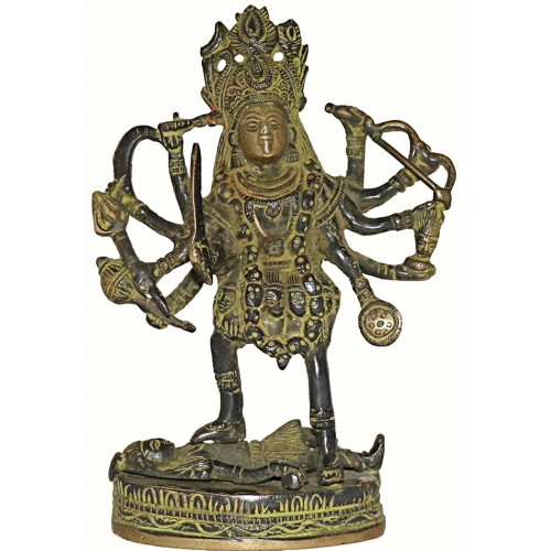 KAALI - Best quality statue hand work in Nepal, Black and green (Color) - Small Size