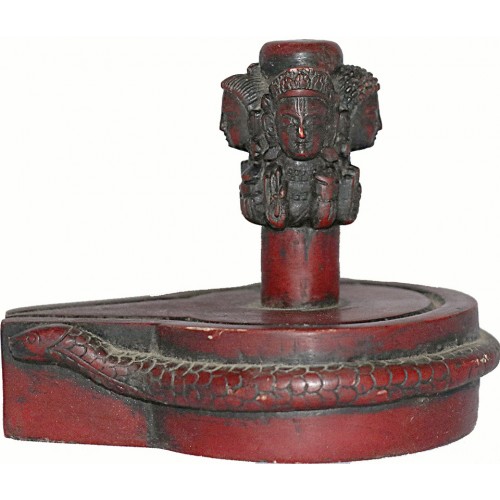 SHIVA LINGA (SHIVA LINGAM) - Best quality statue hand work in Nepal by Master Artist. Brown Color - Medium Size