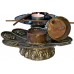 Incence Burner, Copper/Bronze, Lotus flower design, (also Candle burner) - Small Size