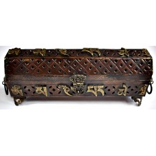 Incence Burner, Copper/Bronze, Treasure Box Design - Large size