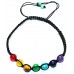 Seven Chakra Knotted Braclet (Seven chakra stone) Powerful Stones - Small size (8 mm) 