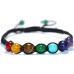 Seven Chakra Knotted Braclet (Seven chakra stone) Powerful Stones - Small size (8 mm) 