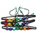 Seven Chakra Knotted Braclet (Seven chakra stone) Powerful Stones - Small size (8 mm) 
