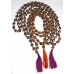 5 Faces Mala very Speical Designed (knotted and white metal plating)  (54 Beads  with 1 pcs guru beads) - Large size (12 mm)
