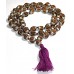 5 Faces Mala very Speical Designed (knotted and white metal plating)  (54 Beads  with 1 pcs guru beads) - Large size (12 mm)