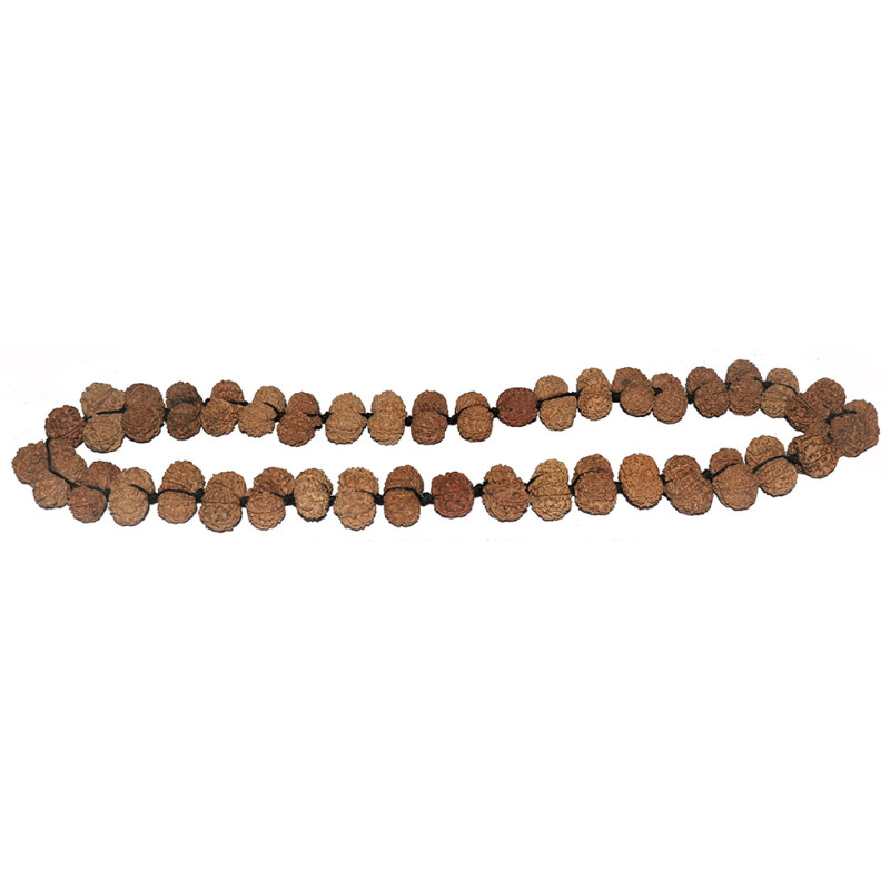 Gaurisankhar Rudrakshya Mala VERY RARE (38 Beads Gaurisankhar and 3 pcs 5 Faces)  original from Nepal, very powerful (look like two beads fused together) - Medium Size (50 mm)
