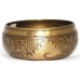 Sedna - Planetary, Therapeutic Brass Etched, Double Bajra Carved, Molded Singing Bowl - Small Size