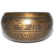 MEDITATION - Symphonic, Tibetan, Therapeutic, Brass Normal Etched, Molded Singing Bowl - Extra Small Size