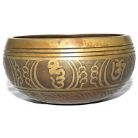 MEDITATION - Symphonic, Therapeutic, Healing, Tibetan, Bronze Etched, Molded Singing Bowl - Extra Small Size MEDITATION - Symphonic, Therapeutic, Healing, Tibetan, Bronze Etched, Molded Singing Bowl - Extra Small Size