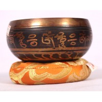 Alpha - Cast-moulded Brass Golden Etching Brown Buddha Eyes/Hum - Mini Size Alpha - Cast-moulded Brass Golden Etching Brown Buddha Eyes/Hum - Mini Size