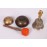 JUPITER - Brass, Dark Brown, Buddha Eyes and Mantra Carved, Cast Moulded Singing Bowl - Extra Small Size