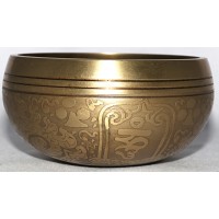 Earth Day (Sound of the Day) - Planetary, Brass Carved, Buddha's eyes/Flower of life, Molded Singing Bowl - Extra Small Size  Earth Day (Sound of the Day) - Planetary, Brass Carved, Buddha's eyes/Flower of life, Molded Singing Bowl - Extra Small Size