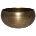 MEDITATION - Symphonic, Brass Carved, Buddha's eyes/Flower of life, Molded Singing Bowl - Extra Small Size 