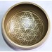 Hydrogen Delta - Symphonic,  Brass Carved, Double Bajra/Flower of life, Molded Singing Bowl - Extra Small Size