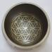 MEDITATION - Symphonic, Brass Carved, Wheel/Flower of life, Molded Singing Bowl - Extra Small Size