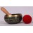 Jupiter - Cast-moulded Brass Golden Etching Blue Buddh Eyes/Ying Yang – Double Bajra - Extra Small Size